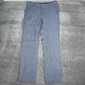 Baird McNutt Murano Pants Men's 34x34 Blue Linen Slim Fit Chambray Chino